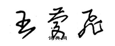 朱錫榮王慶飛草書個性簽名怎么寫