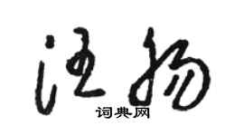 駱恆光汪腸草書個性簽名怎么寫