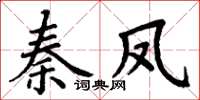 丁謙秦鳳楷書怎么寫