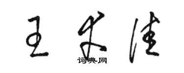 駱恆光王幸佳草書個性簽名怎么寫