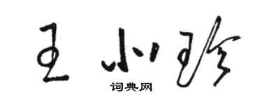 駱恆光王北珍草書個性簽名怎么寫