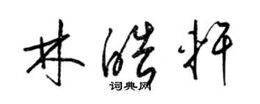 梁錦英林皓軒草書個性簽名怎么寫