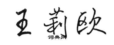 駱恆光王莉歐行書個性簽名怎么寫