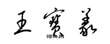 梁錦英王寶義草書個性簽名怎么寫