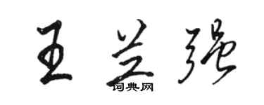 駱恆光王蘭強行書個性簽名怎么寫