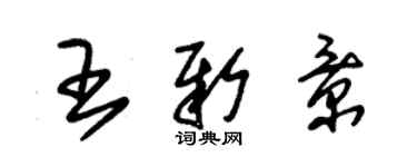 朱錫榮王新景草書個性簽名怎么寫