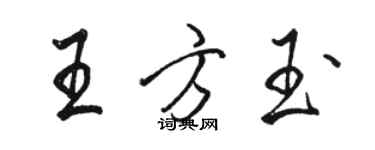 駱恆光王方玉行書個性簽名怎么寫