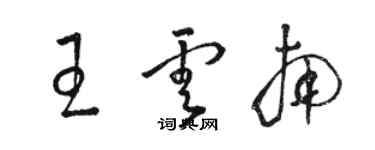 駱恆光王雲南草書個性簽名怎么寫