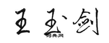 駱恆光王玉劍行書個性簽名怎么寫