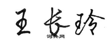 駱恆光王長玲行書個性簽名怎么寫