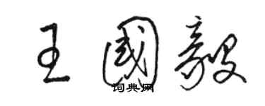 駱恆光王國毅草書個性簽名怎么寫