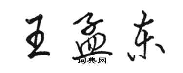 駱恆光王孟東行書個性簽名怎么寫