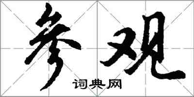 胡問遂參觀行書怎么寫