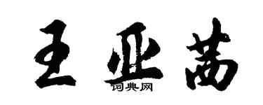 胡問遂王亞茜行書個性簽名怎么寫