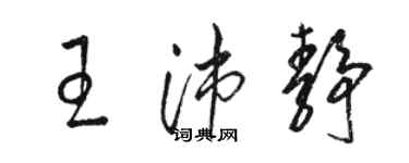 駱恆光王沛靜草書個性簽名怎么寫