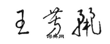 駱恆光王芳麗草書個性簽名怎么寫