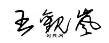 朱錫榮王觀嵐草書個性簽名怎么寫