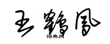 朱錫榮王鶴鳳草書個性簽名怎么寫