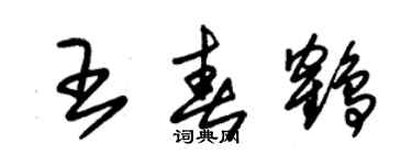 朱錫榮王春鶴草書個性簽名怎么寫