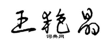 曾慶福王艷晶草書個性簽名怎么寫
