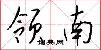 領南怎么寫好看