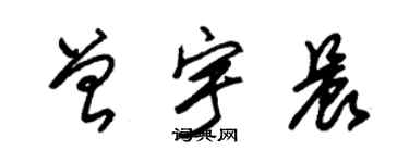 朱錫榮曾宇晨草書個性簽名怎么寫