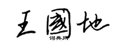 王正良王國地行書個性簽名怎么寫