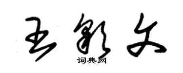 朱錫榮王彩文草書個性簽名怎么寫