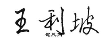 駱恆光王利坡行書個性簽名怎么寫