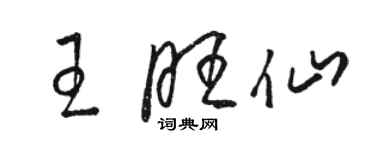 駱恆光王旺仙草書個性簽名怎么寫