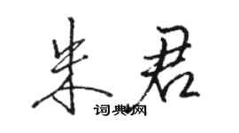 駱恆光朱君行書個性簽名怎么寫