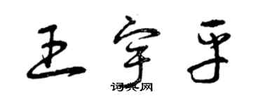 曾慶福王宇平草書個性簽名怎么寫