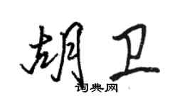駱恆光胡衛行書個性簽名怎么寫