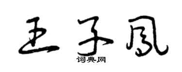 曾慶福王子鳳草書個性簽名怎么寫