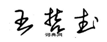 朱錫榮王哲武草書個性簽名怎么寫