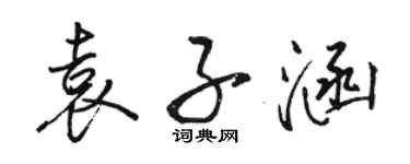 駱恆光袁子涵行書個性簽名怎么寫