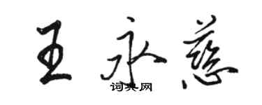 駱恆光王永慈行書個性簽名怎么寫