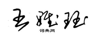 朱錫榮王雅珏草書個性簽名怎么寫