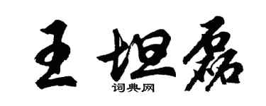 胡問遂王坦磊行書個性簽名怎么寫