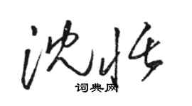 駱恆光沈恬草書個性簽名怎么寫