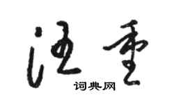 駱恆光汪重草書個性簽名怎么寫