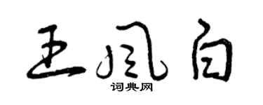 曾慶福王風白草書個性簽名怎么寫