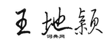 駱恆光王地穎行書個性簽名怎么寫