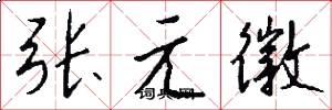 張元徽怎么寫好看