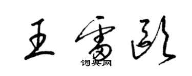 梁錦英王雷歐草書個性簽名怎么寫