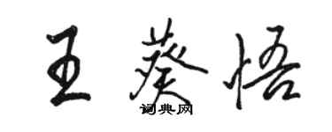 駱恆光王葵悟行書個性簽名怎么寫