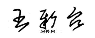 朱錫榮王新台草書個性簽名怎么寫