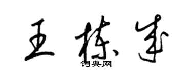 梁錦英王棟成草書個性簽名怎么寫