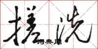 駱恆光搓洗草書怎么寫