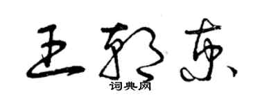 曾慶福王朝京草書個性簽名怎么寫